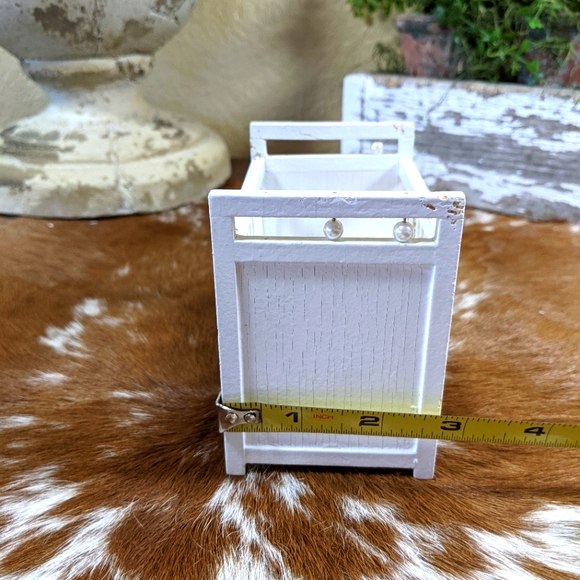 Vintage Dollhouse Furniture Baby Crib, Sofa, And Dresser Miniature Three Pieces - Picture 10 of 13